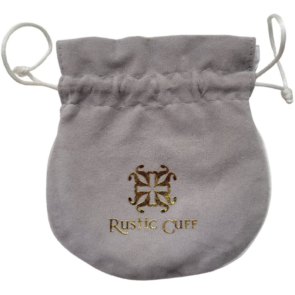 Rustic Cuff Gray Jewelry Pouch